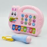 Đồ Chơi DUKA: Đồ Chơi Đàn Piano Thỏ Hồng Kèm Micro - DK81316