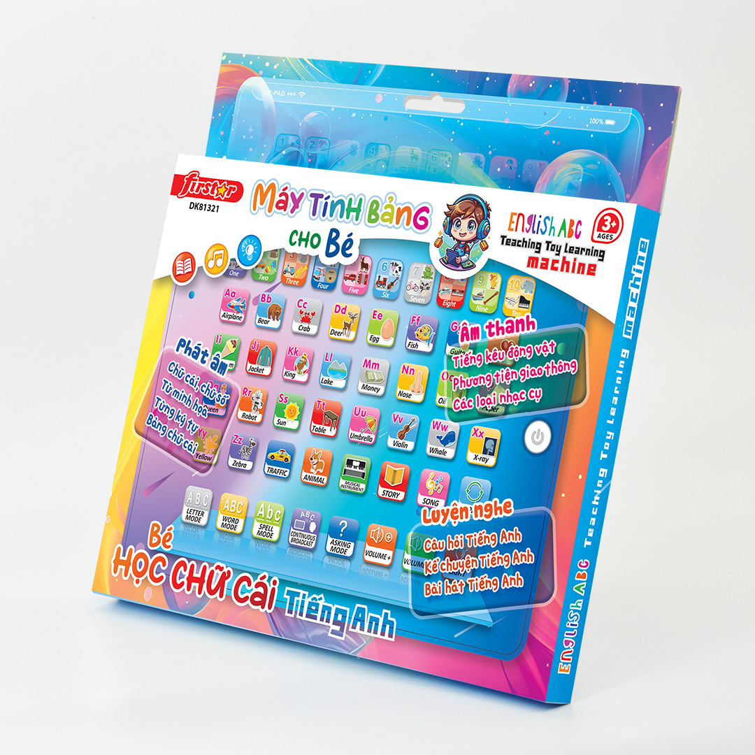 Đồ Chơi DUKA: Máy Tính Bảng Thông Minh Cho Bé - Bé Học Chữ Cái Tiếng Anh - DK81321