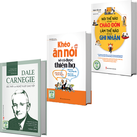  Combo Sách Bản Đặc Biệt Nghệ Thuật Giao Tiếp Ứng Xử (Dale Carnegie - Bậc Thầy Nghệ Thuật Giao Tiếp + Khéo Ăn Nói Sẽ Có Được Thiên Hạ (Tái Bản) + Nói Thế Nào Để Được Chào Đón, Làm Thế Nào Để Được Ghi Nhận) 