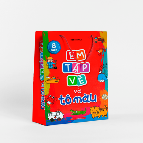  Sách: Em Tập Vẽ Và Tô Màu - Túi 8 Cuốn 