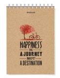 Notebook - Happiness Is A Journey Not A Destination (Pcs - 10)