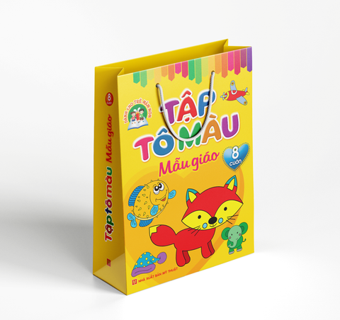  Sách: Tập Tô Màu Mẫu Giáo - Túi 8 Cuốn 