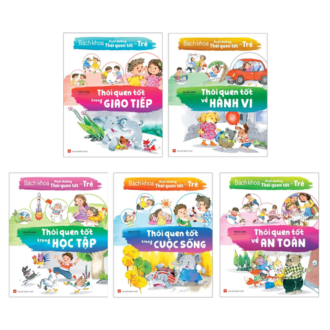  Sách: Combo Bách Khoa Nuôi Dưỡng Thói Quen Tốt Cho Trẻ (5 Cuốn) (TB) 