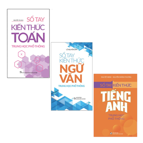  Sách: Combo Sổ Tay Kiến Thức Dành Cho Học Sinh Trung Học Phổ Thông (Toán + Ngữ Văn + Tiếng Anh) 