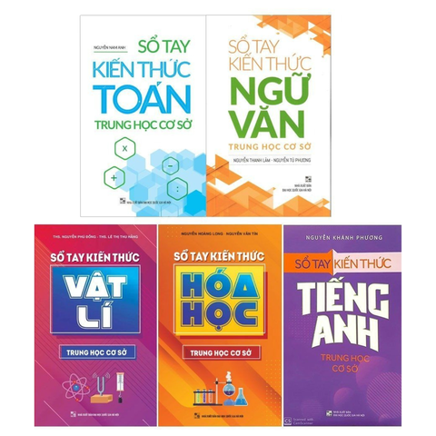  Sách: Combo 5 Cuốn Sổ Tay Kiến Thức Trung Học Cơ Sở 