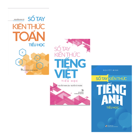  Combo 3 Cuốn: Sổ Tay Kiến Thức - Tiểu Học (Toán + Tiếng Việt + Tiếng Anh) 