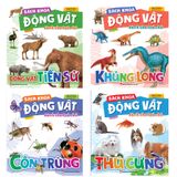 Sách: Trọn Bộ Bách Khoa Động Vật Dành Cho Trẻ Nhỏ (Thú Cưng + Côn Trùng + Khủng Long + Động Vật Tiền Sử)
