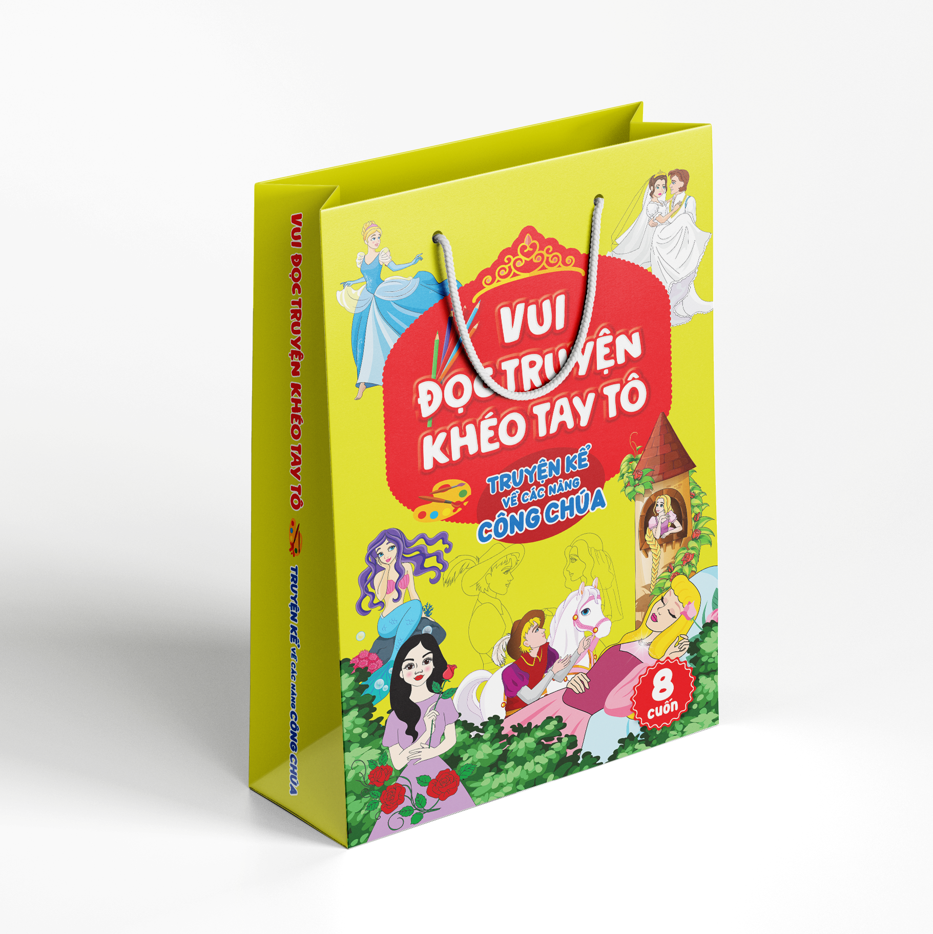 Sách: Vui Đọc Truyện Khéo Tay Tô - Truyện Về Các Nàng Công Chúa - Túi 8 Cuốn