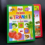 Combo 2 cuốn: Từ Điển Tranh Về Rau - Củ - Quả - Hoa  + Từ Điển Tranh Về Các Con Vật (Bìa Cứng)