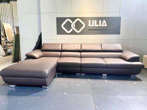 Sofa góc L  bọc da mã BM24