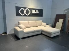 Sofa góc L bọc da