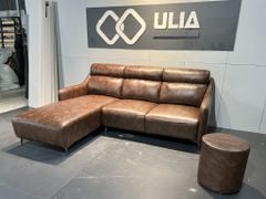 Sofa góc L Mẫu Nora  bọc  da Ý