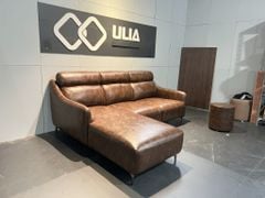 Sofa góc L Mẫu Nora  bọc  da Ý