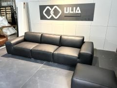 Sofa bọc da màu đen AVENUE