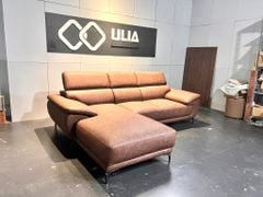 Sofa góc L bọc da Ý - Perry