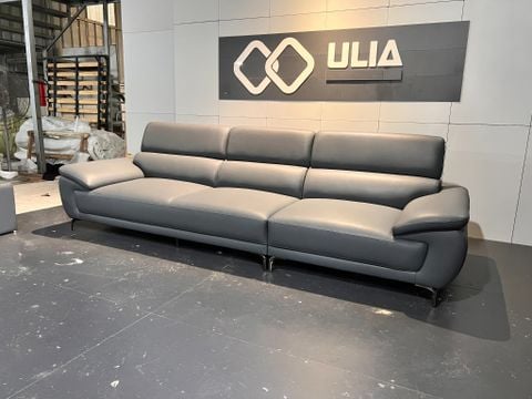 Sofa văng bọc da màu ghi - Perry