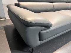 Sofa văng bọc da màu ghi - Perry