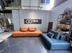 Sofa bọc da phối 2 màu - Minotti