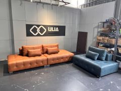 Sofa bọc da phối 2 màu - Minotti