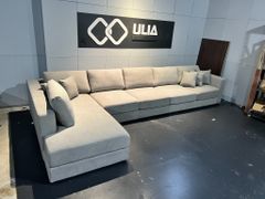 Sofa góc L bọc nỉ nhập khẩu