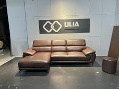 Sofa góc da Peri  màu nâu