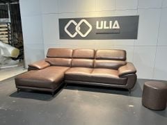 Sofa góc da Peri  màu nâu