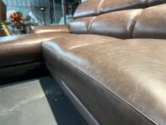 Sofa góc da Peri  màu nâu