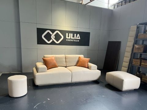 Sofa văng da chân thấp