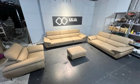 Set sofa bọc da Perry cho biệt thự