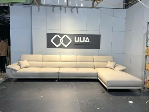 Sofa góc L dài 4,4m bọc da đẹp