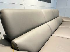 Sofa góc bọc da màu ghi - Giovani