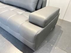 Sofa bọc da màu ghi đẹp