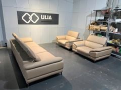 Bộ sofa 4 món bọc da Ý