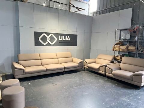 Bộ sofa 4 món bọc da Ý
