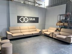 Bộ sofa 4 món bọc da Ý