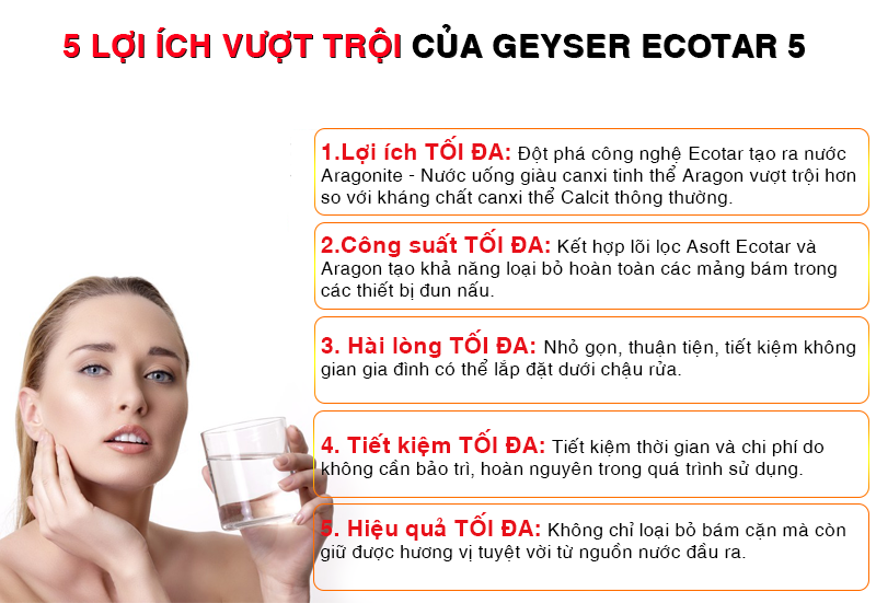  Máy Lọc Nước Geyser Nhập Khẩu: Geyser ECOTAR 5 Model 2019 