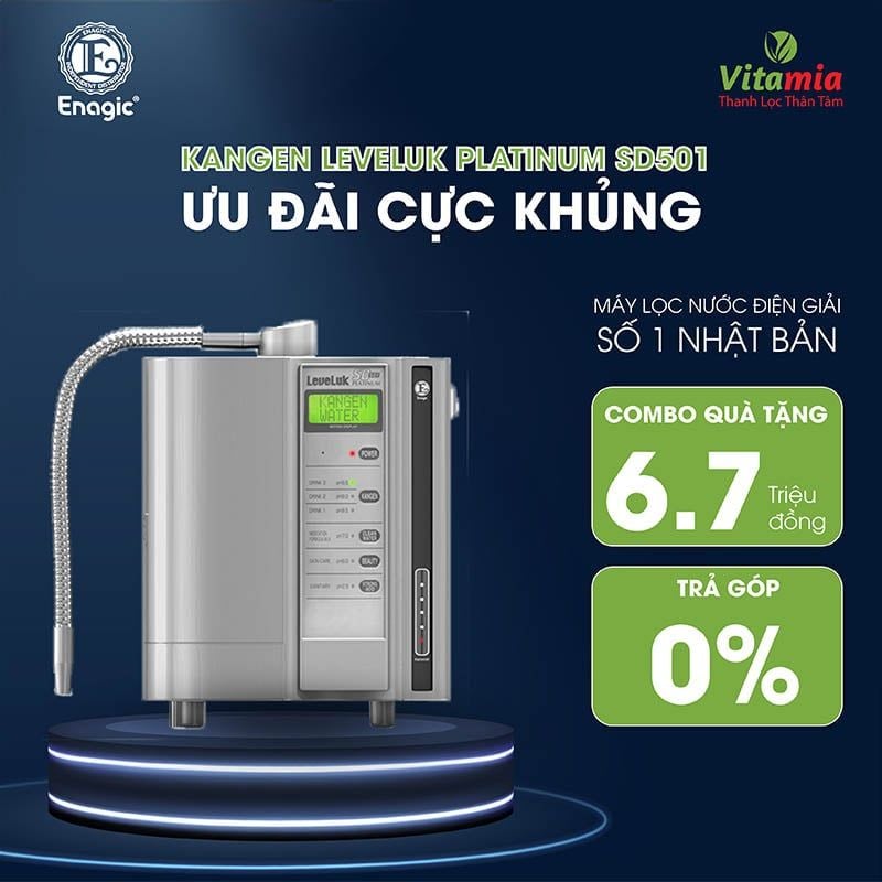  Máy Lọc Nước Kangen Leveluk SD501 Platinum 100% Chính Hãng Nhật Bản 