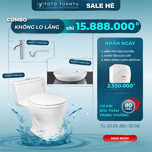 COMBO KHÔNG LO LẮNG (Tặng bình nóng lạnh ARISTON)