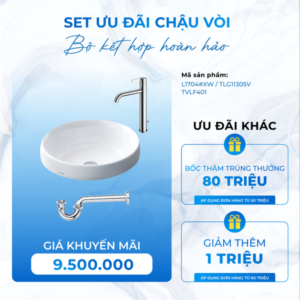 SET Chậu Vòi L1704#XW  TLG11305V  TVLF401