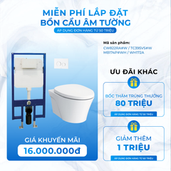 Bồn cầu treo tường CW822RA#W / TC395VS#W / MB174P#WH / WH172A