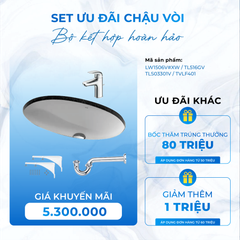 SET Chậu Vòi LW1506V#XW  TL516GV  TLS03301V  TVLF401