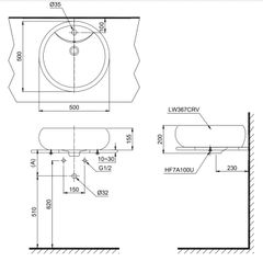 Chậu đặt trên bàn LT367CR