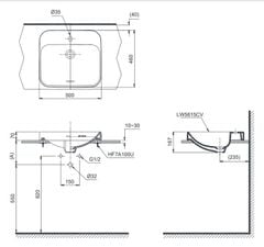 Chậu đặt trên bàn LT5615C