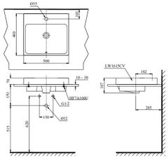 Chậu rửa mặt đặt bàn TOTO LT1615C