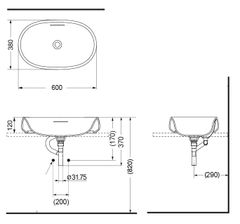 Chậu rửa mặt LAVABO PJS05WE#GW