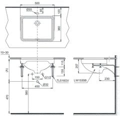 Chậu đặt âm bàn LW1535V