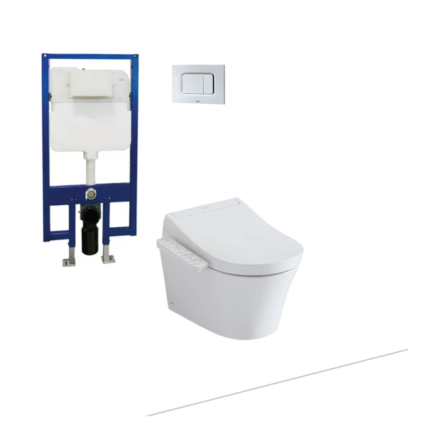 Bồn cầu TOTO treo tường kèm nắp rửa điện tử dòng S2 CW553C  TCF33370GAA  WH172AT  TCA465  MB170P#SS