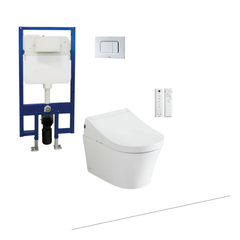 Bồn cầu TOTO treo tường CW553 kèm nắp rửa điện tử dòng S5 TCF34320GAA và nút nhấn xả MB170PSS
