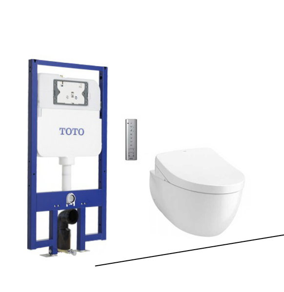 Bàn Cầu TOTO CW812REA/TCF24460AAA/WH172AT/TCA465 Nắp Điện Tử Treo Tườn