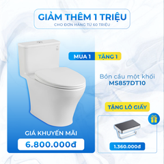 Bồn cầu một khối MS857DT10 kèm nắp đóng êm TC395VS